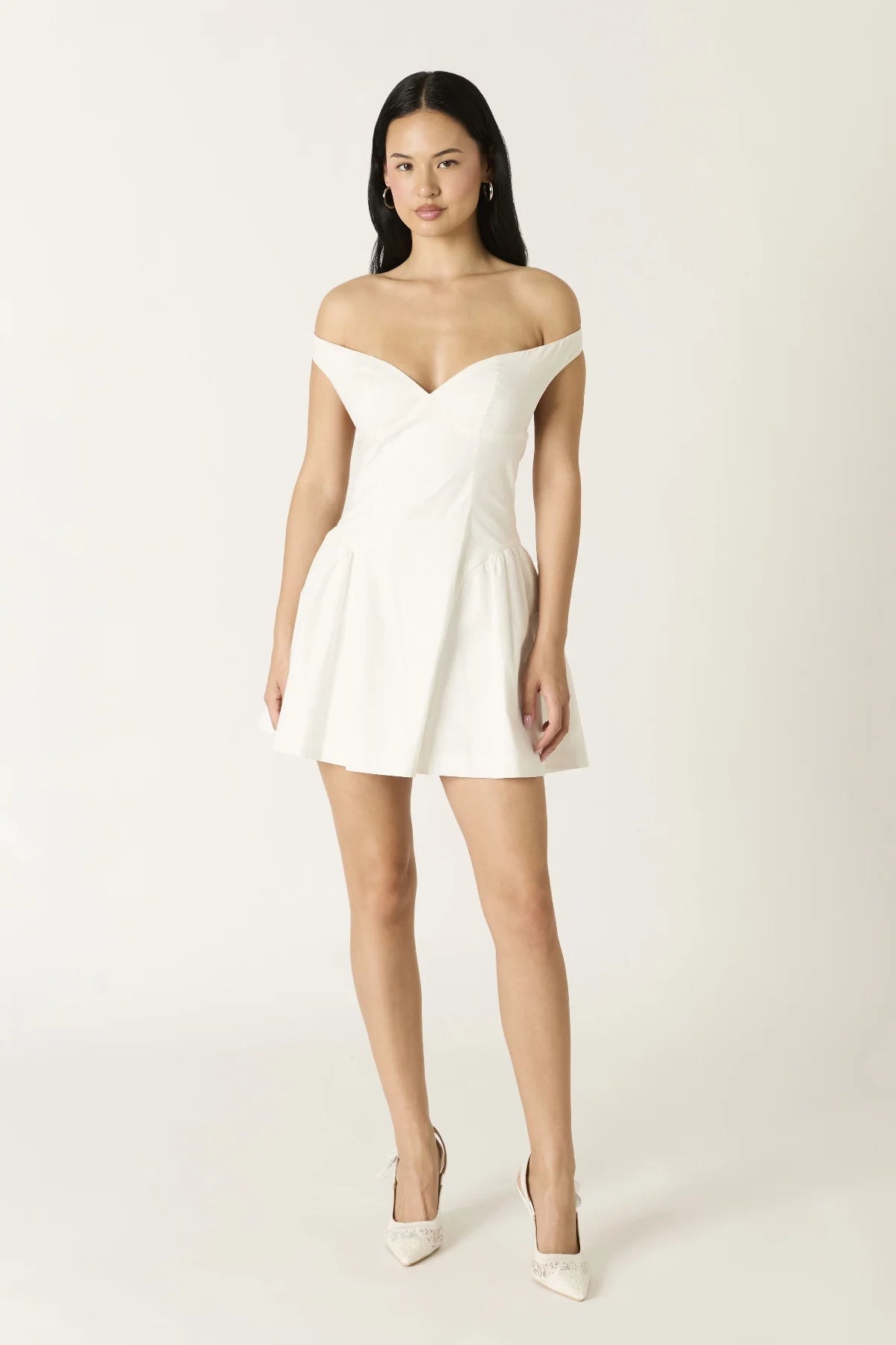 Althea White Off Shoulder Mini Dress