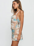 Thankfulness Low Mini Skort Leopard Floral