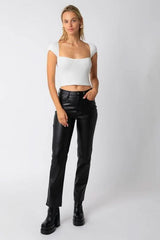 Emma Ivory Cap Sleeve Sweater Crop Top