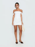 Joslyne Off Shoulder Corset Mini Dress White