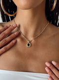 Setton Pendant Necklace Gold Black