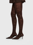 Pomeline Floral Tights Brown