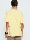 Wild Light Oversized Graphic Tee Yellow / Pink