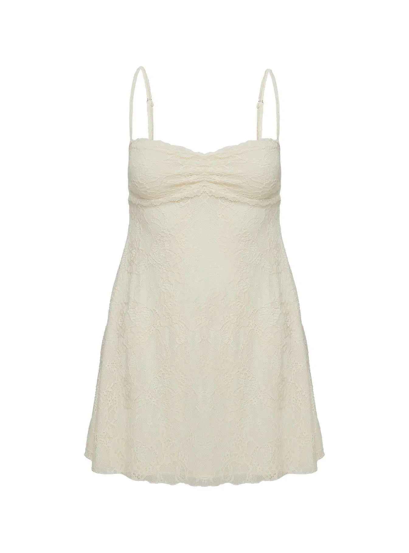 Cruel Summer Lace Mini Dress Cream