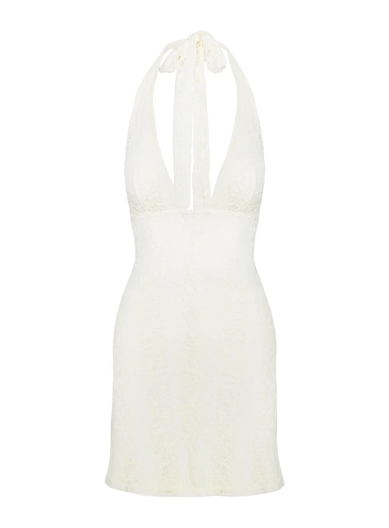 Youthful Spirit Halter Mini Dress Cream
