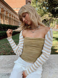 Aytan Bolero Sweater Beige White