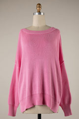 Coffee Date Rose Oversized Sweater