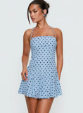 Delamere Mini Dress Blue / Navy Polka