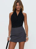 Nicholie Mini Skirt Charcoal