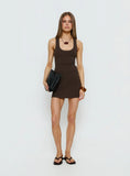 Micka Scoop Mini Dress Brown