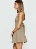 Honeysucker Floaty Playsuit Brown Check