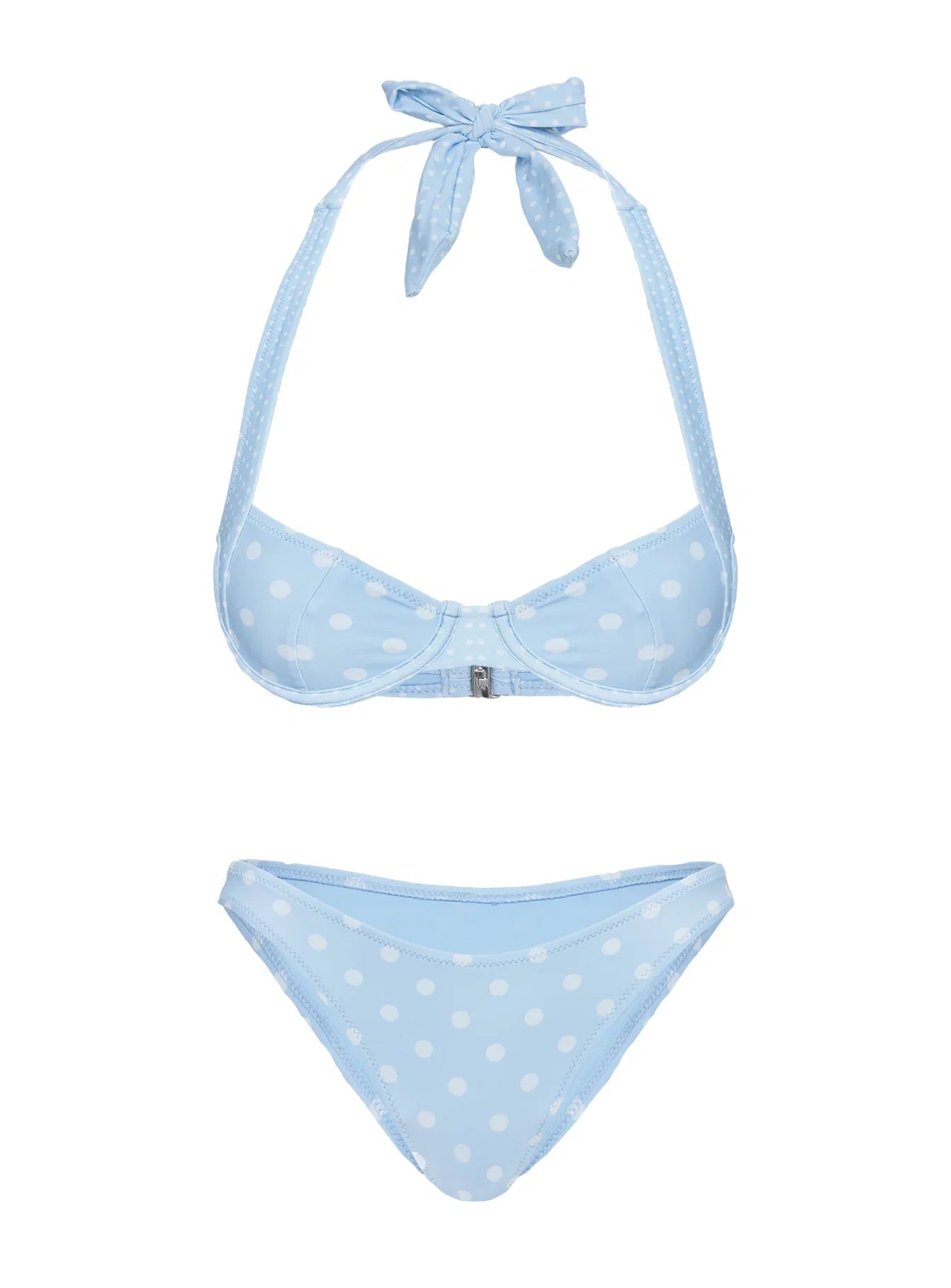 Harpie Underwire Bikini Top Blue Polka Dot