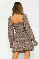Give Me Fever Mocha Print Two Piece Dress