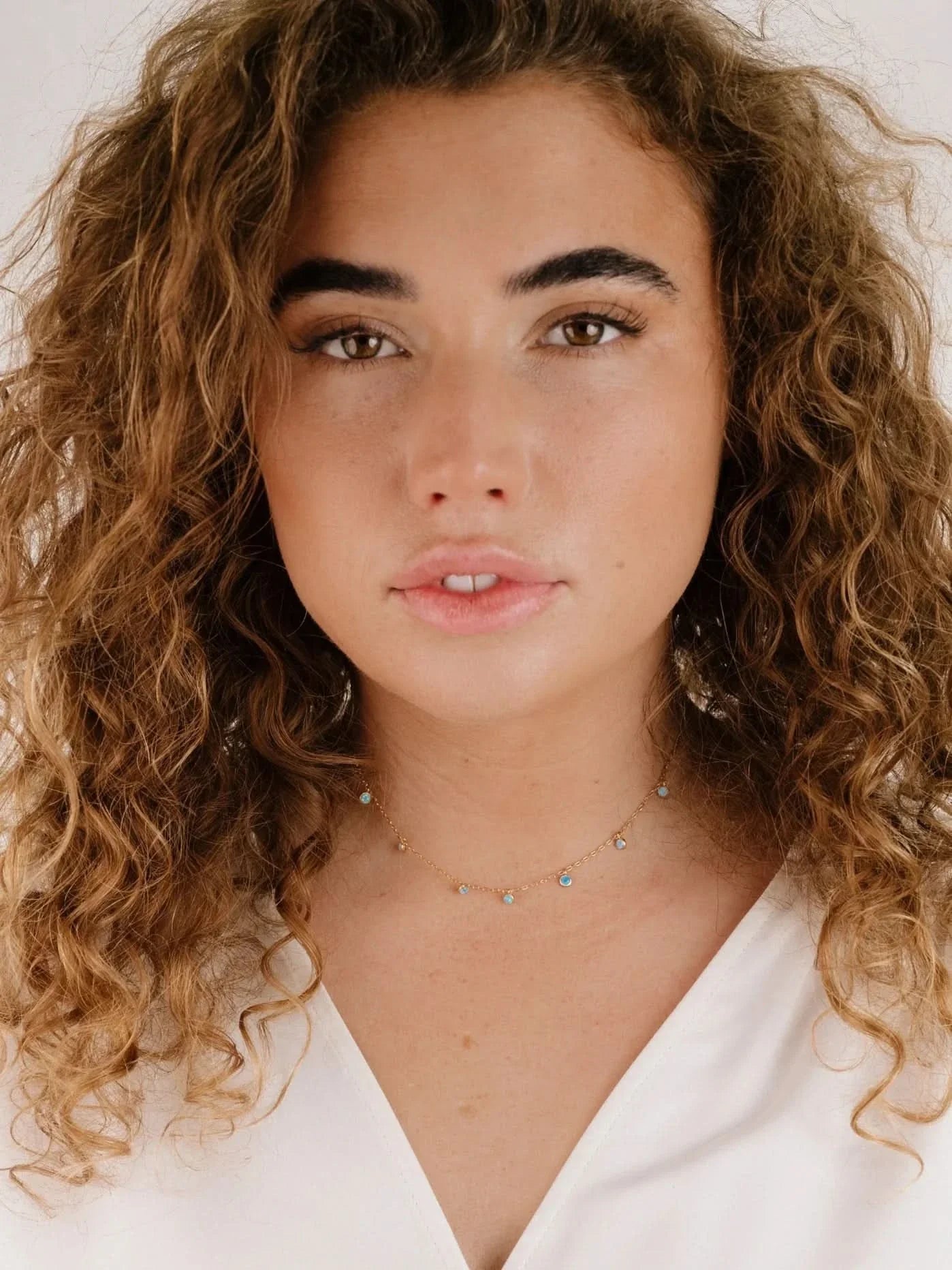 Ettika Fine Tune Blue Opal Necklace