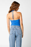 Cassia Blue Halter Top