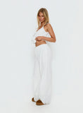 Kissed Chaos Broderie Anglais Tie Waist Pants White