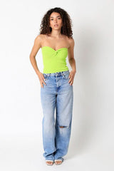 Becca Apple Green Twist Knot Tube Top