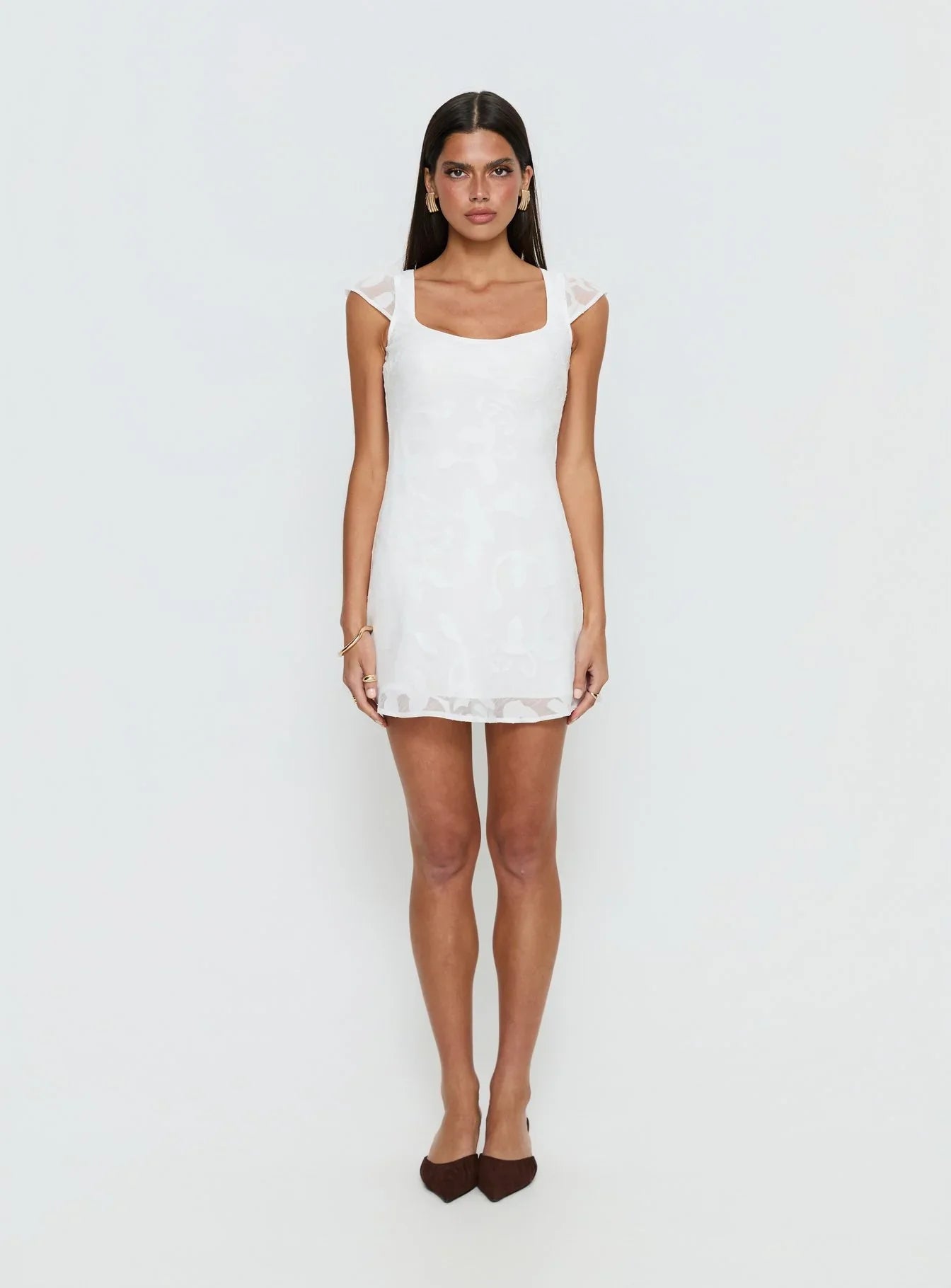 Lucienna Mini Dress White Floral