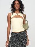 Martiney Twisted Tank Top Yellow