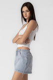 Nevada Medium Wash Denim Mini Skirt