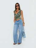 Ramos Low Rise Denim Jeans Bright Blue Wash