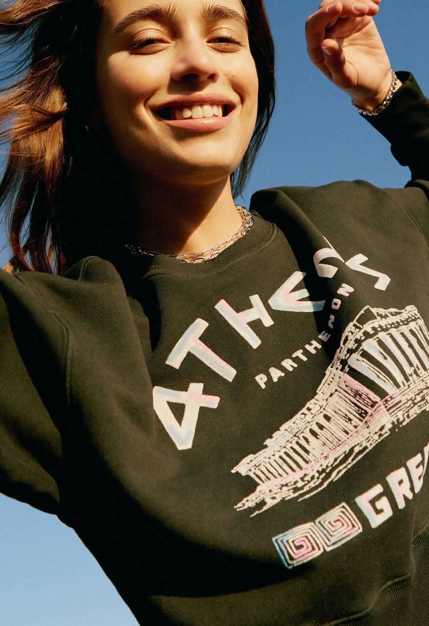 Daydreamer Athens Shrunken Crew Sweatshirt