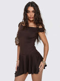 Got That Sense Strapless Playsuit Brown