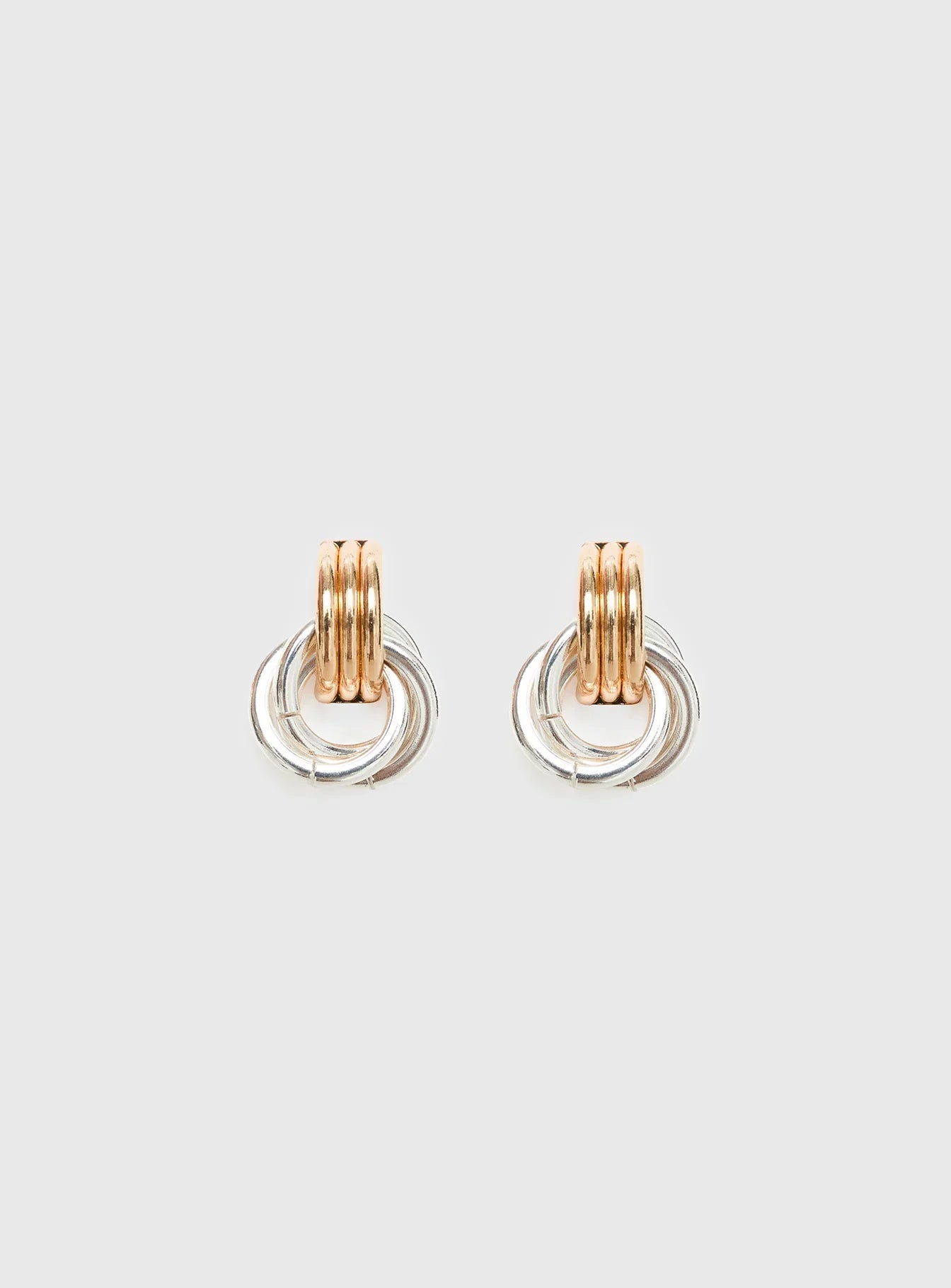 Trishy Linked Earrings Gold Silver