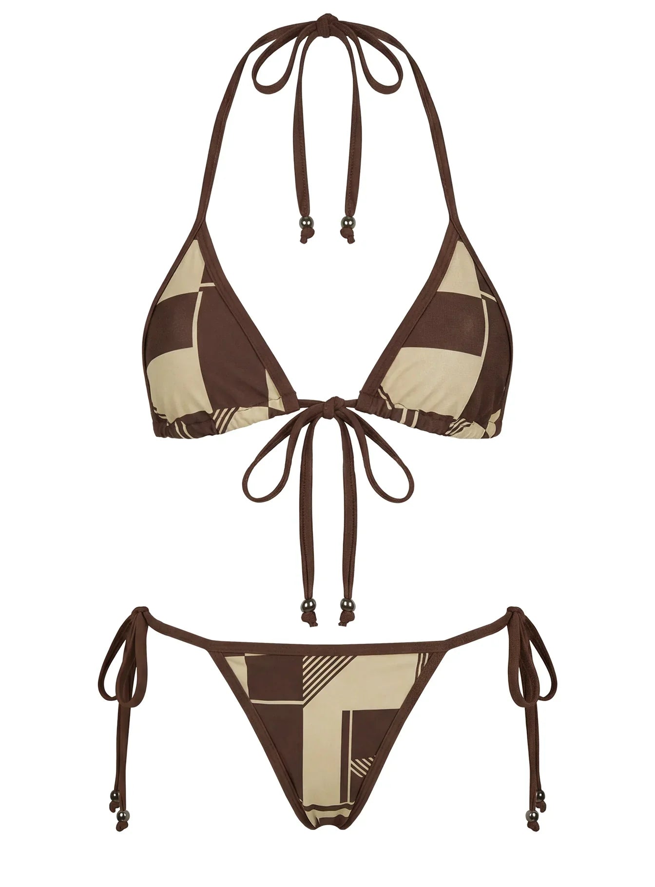 Beasley Tie Side Bikini Bottoms Yellow Geo