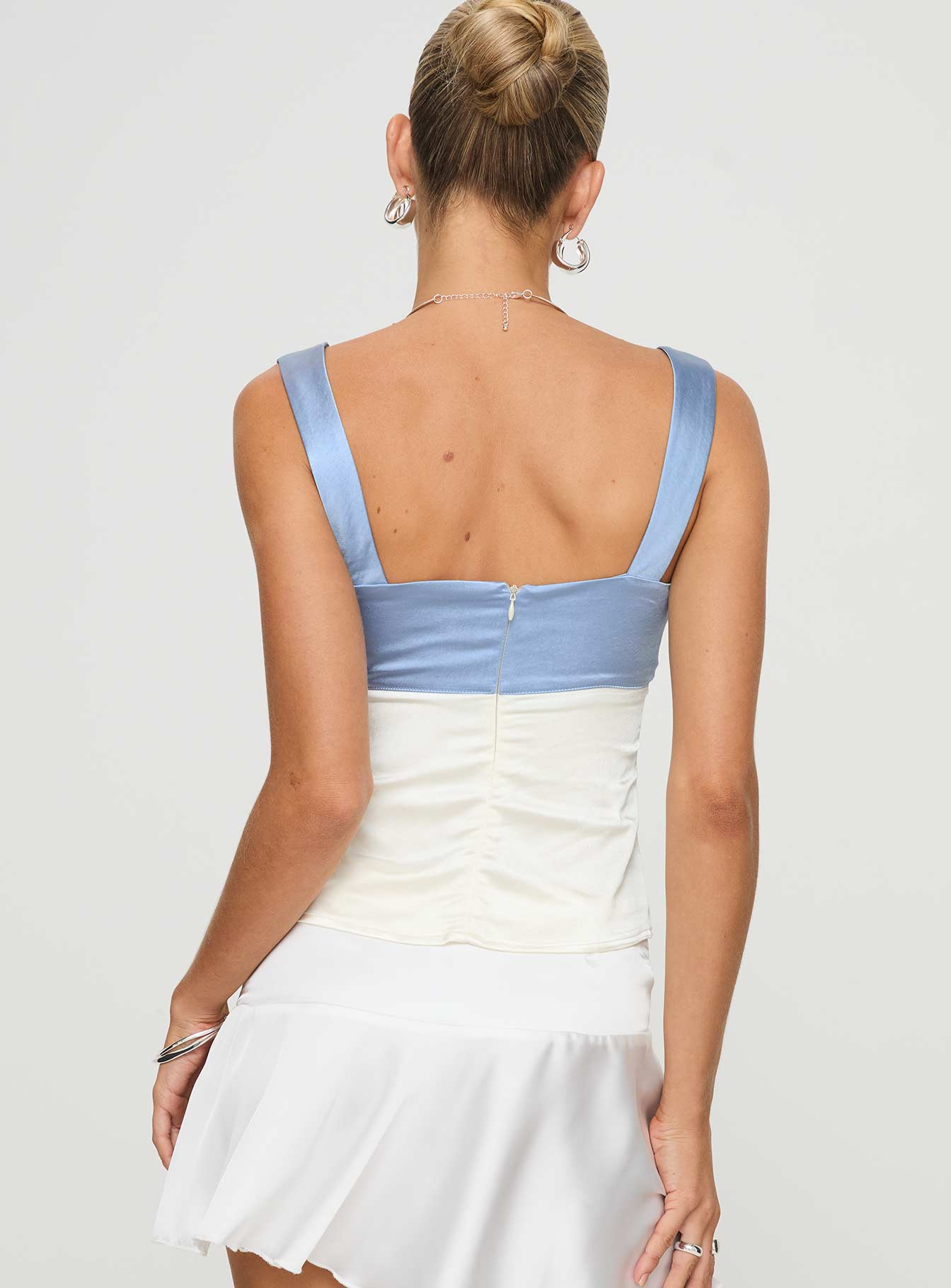 Chantell Top Blue White