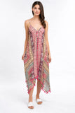 Sun Kissed Pink Paisley Print Maxi Dress