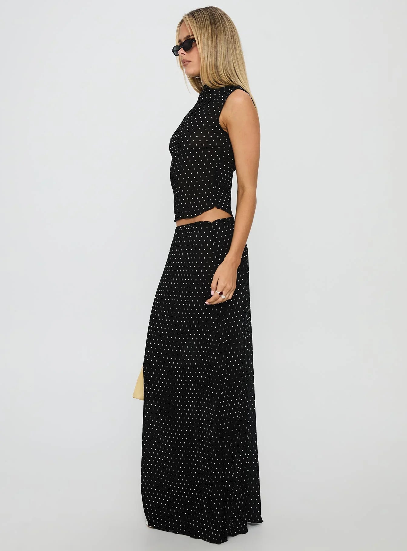 Ford Maxi Skirt Onyx Polka Dot