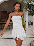 Minxie Strapless Romper White Tall