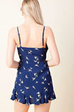 Mila Navy Bird Print Skort Dress