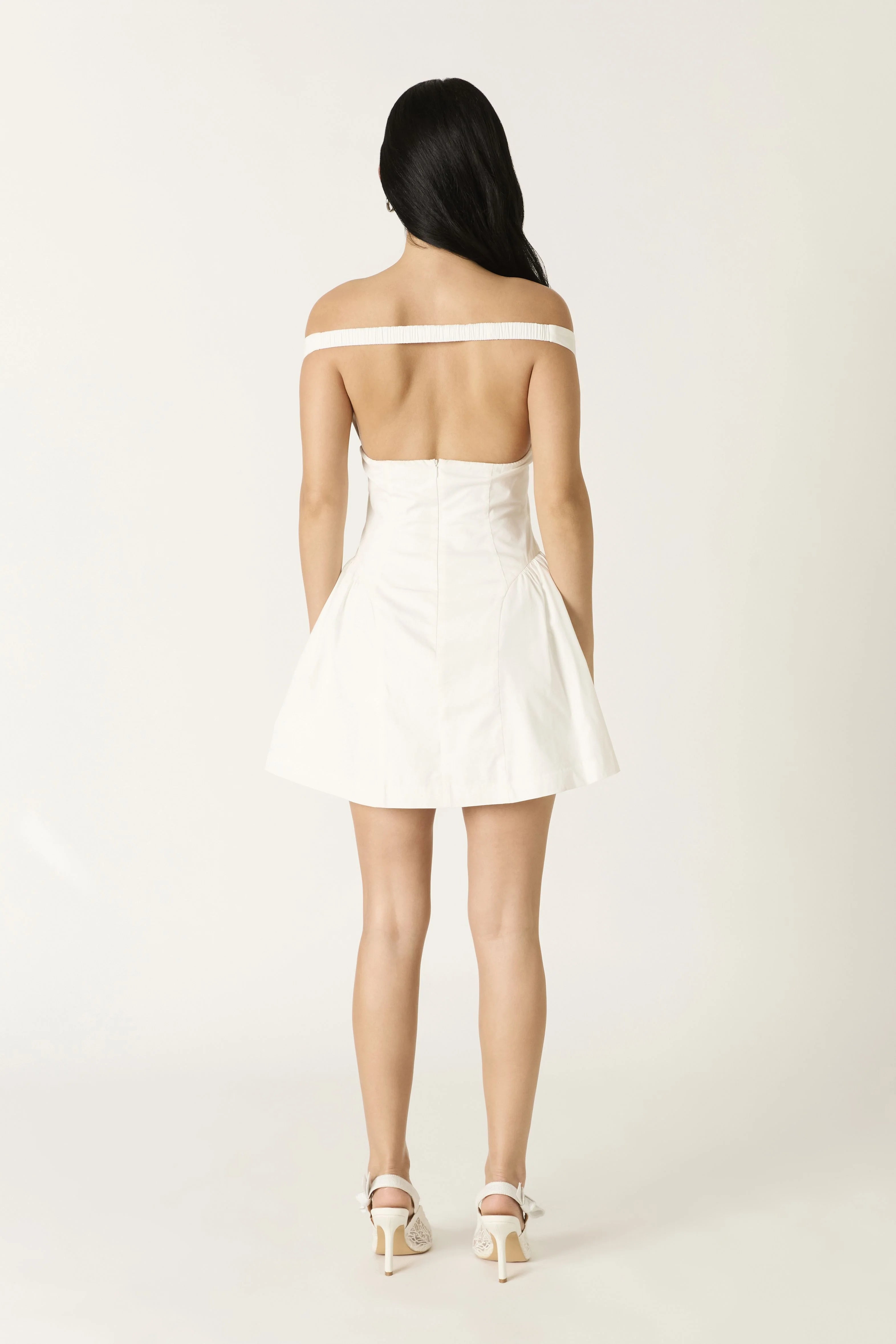 Althea White Off Shoulder Mini Dress