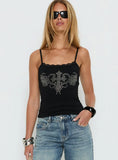 Adeza Studded Tank Top Black