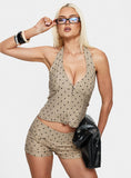 Odin Top Polka Pinstripe Beige