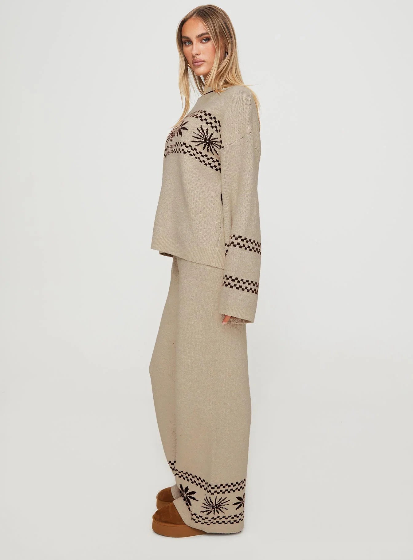 Anok Star Pants Brown Cream