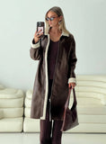 Ammelia Shearling Long line Jacket Brown