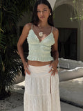 Marilou Shirred Top Green Stripe