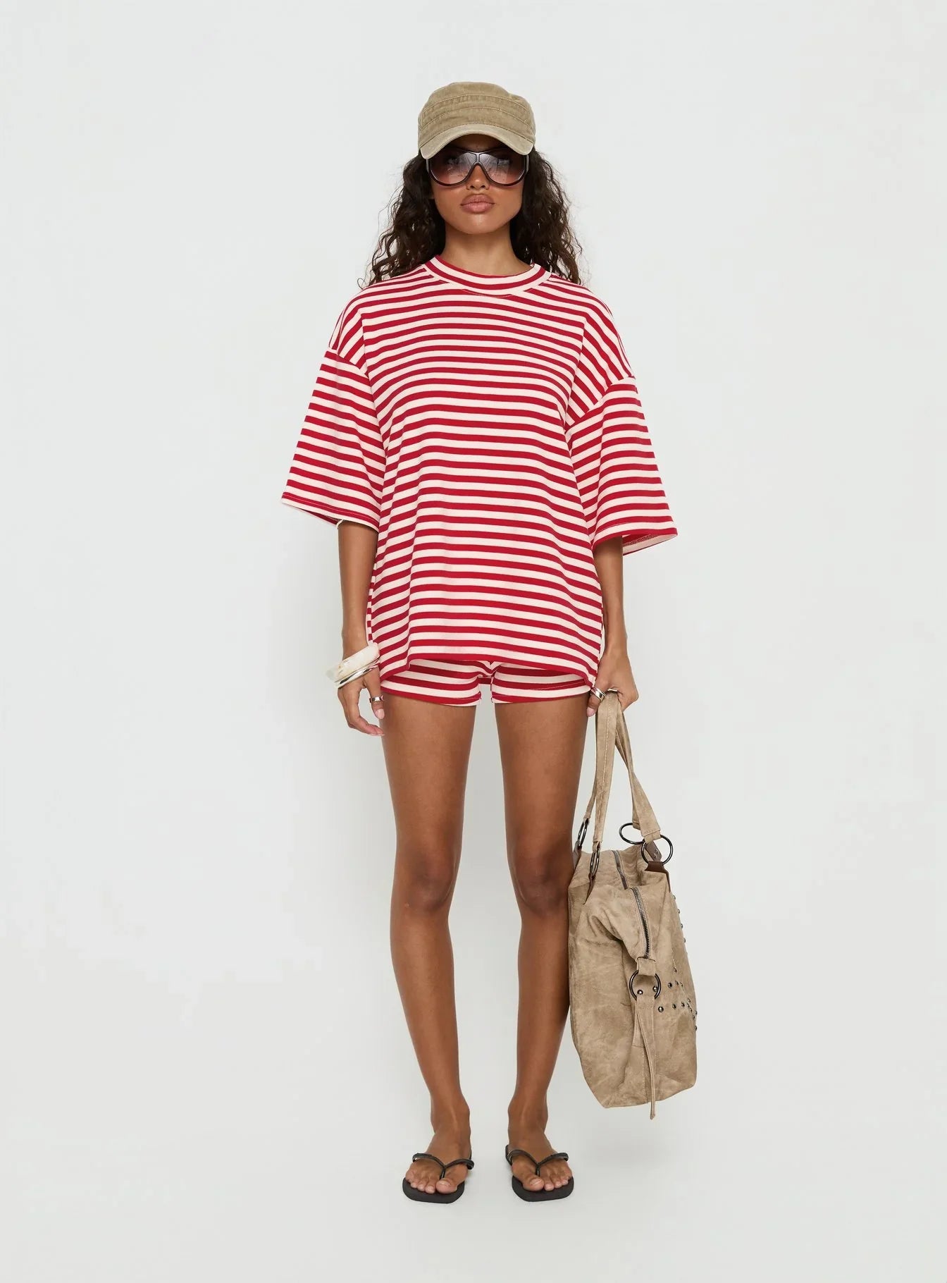 Bryanne Short Sleeve Top Red Stripe