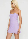 Ilana Strapless Mini Dress Lilac
