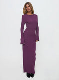 Tesley Long Sleeve Maxi Dress Burgundy