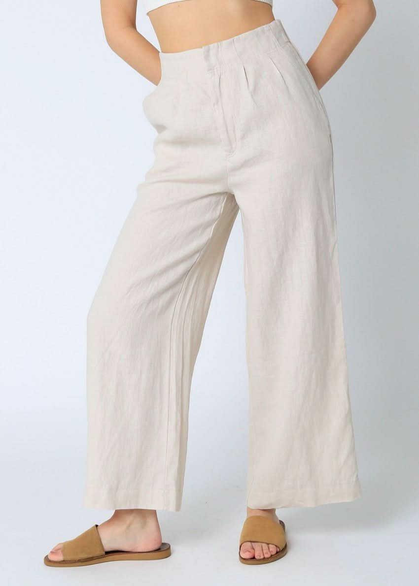 Hamptons Khaki Wide Leg Pants
