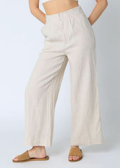 Hamptons Khaki Wide Leg Pants