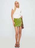 Yacht Day Sequin Mini Skirt Green