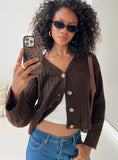 Romona Knit Cardigan Chocolate