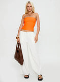 Destinee Frill Pant White