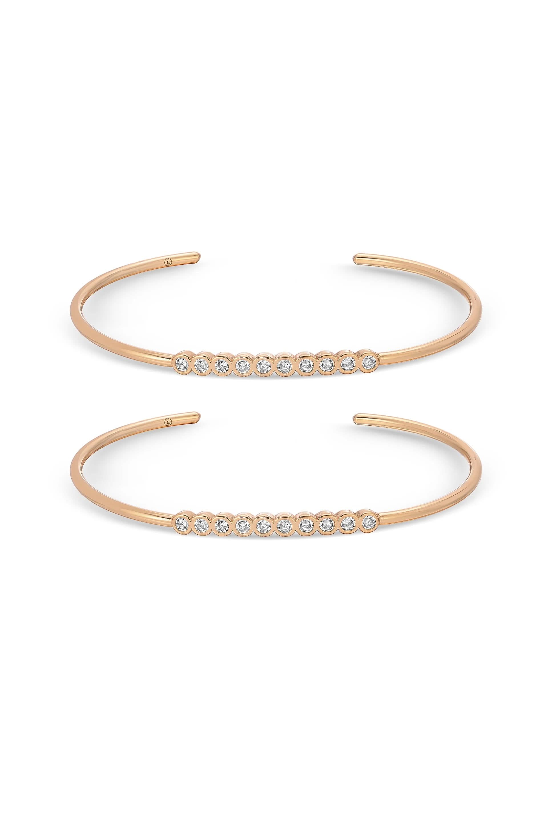 Ettika Double Take Crystal Cuff Set