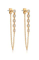 Ettika Crystal Chain Danglers Earrings